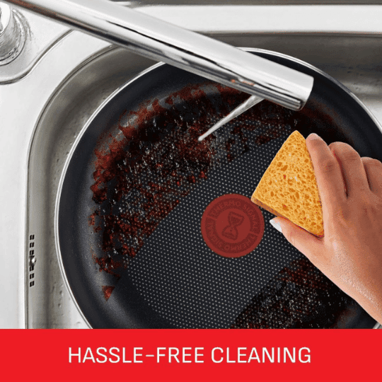 Tefal Essential Non-Stick 5-Piece Pan Set, Glass Lids, Black