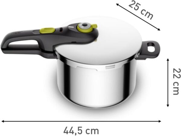Tefal Secure 5 Neo Stainless Steel Pressure Cooker, 6 L, Induction