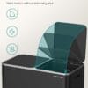 SONGMICS Dual Rubbish Bin, Metal Recycling Bin with 15 Rubbish Bags