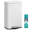 SONGMICS Kitchen Bin 13 Gallon (50 L) White