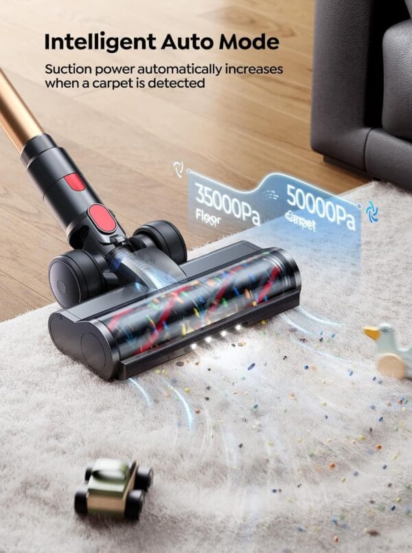 SMOTURE Cordless Vacuum Cleaner, 55KPa 650W Stick Cordless Vacuum