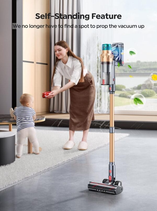 SMOTURE Cordless Vacuum Cleaner, 55KPa 650W Stick Cordless Vacuum