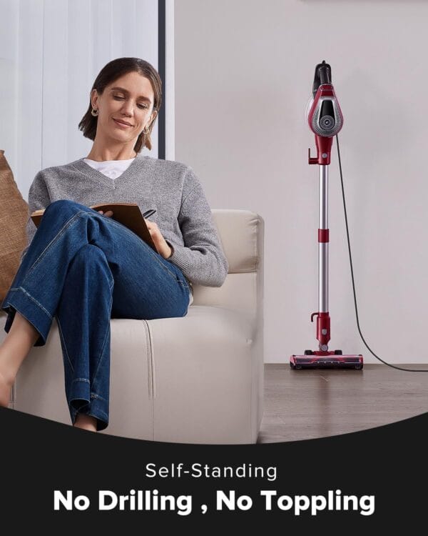 Vexilar Corded Vacuum Cleaner 60KPa/600W,Self-Standing,1.5L Large Dustbin