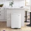 SONGMICS Kitchen Bin 13 Gallon (50 L) White
