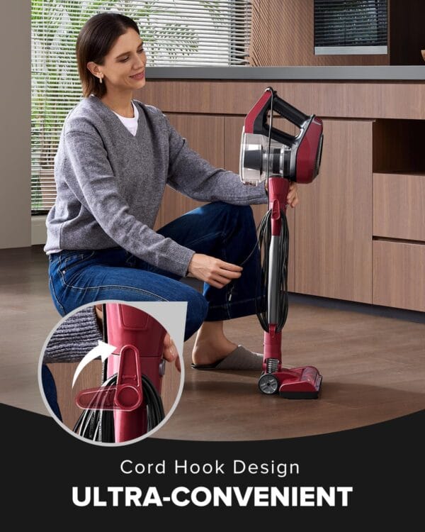 Vexilar Corded Vacuum Cleaner 60KPa/600W,Self-Standing,1.5L Large Dustbin
