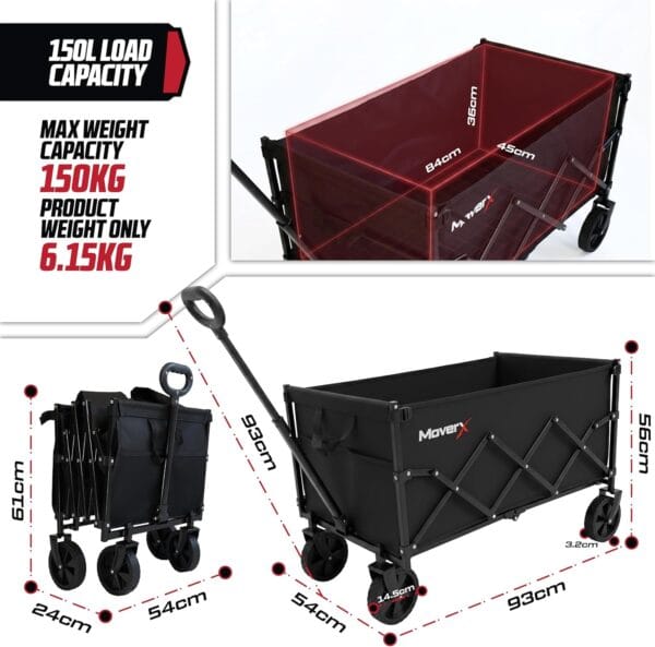 MoverX 150L Festival Trolley on Wheels