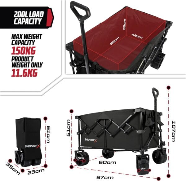 MoverX 200L Festival Trolley on Wheels