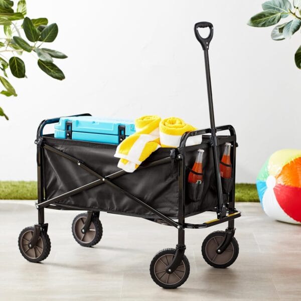 Collapsible Heavy Duty Utility Wagon for Outdoor Sports