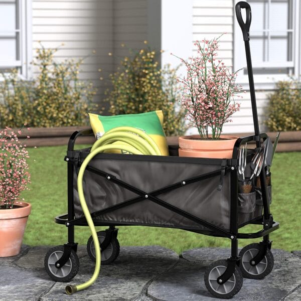 Collapsible Heavy Duty Utility Wagon for Outdoor Sports